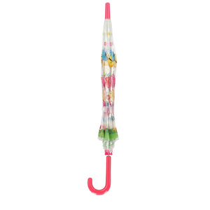 Fallen Fruits Kids Transparent Umbrella with Multi-Coloured Butterfly Design